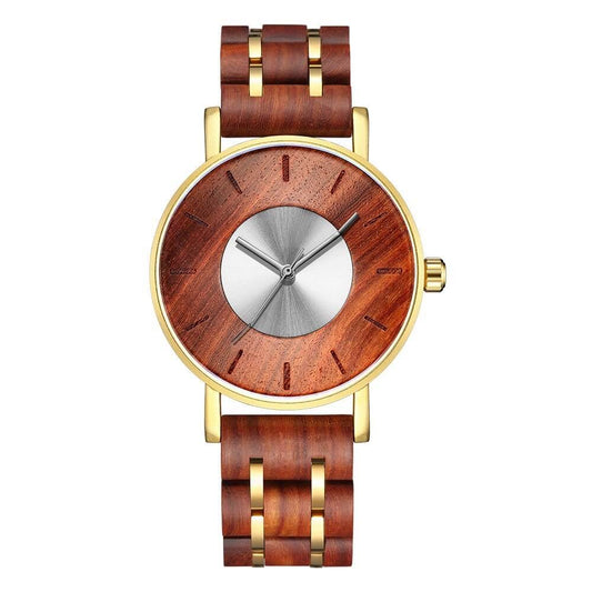 Curved Dial Red Sandalwood Gold