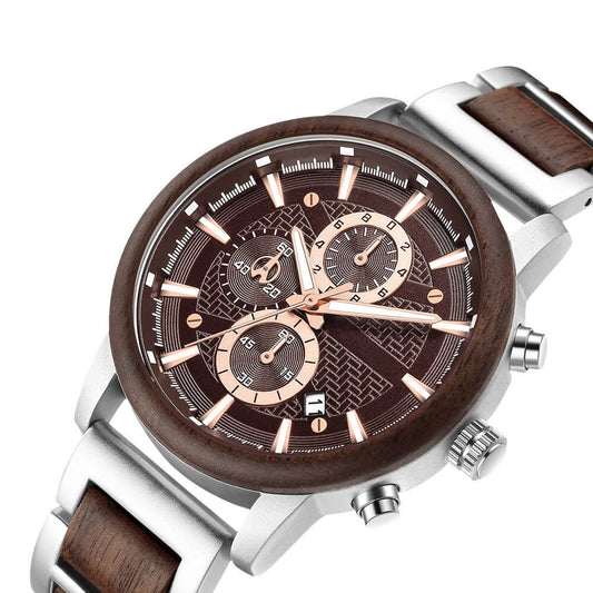 Multi-function Watch Walnut Wood