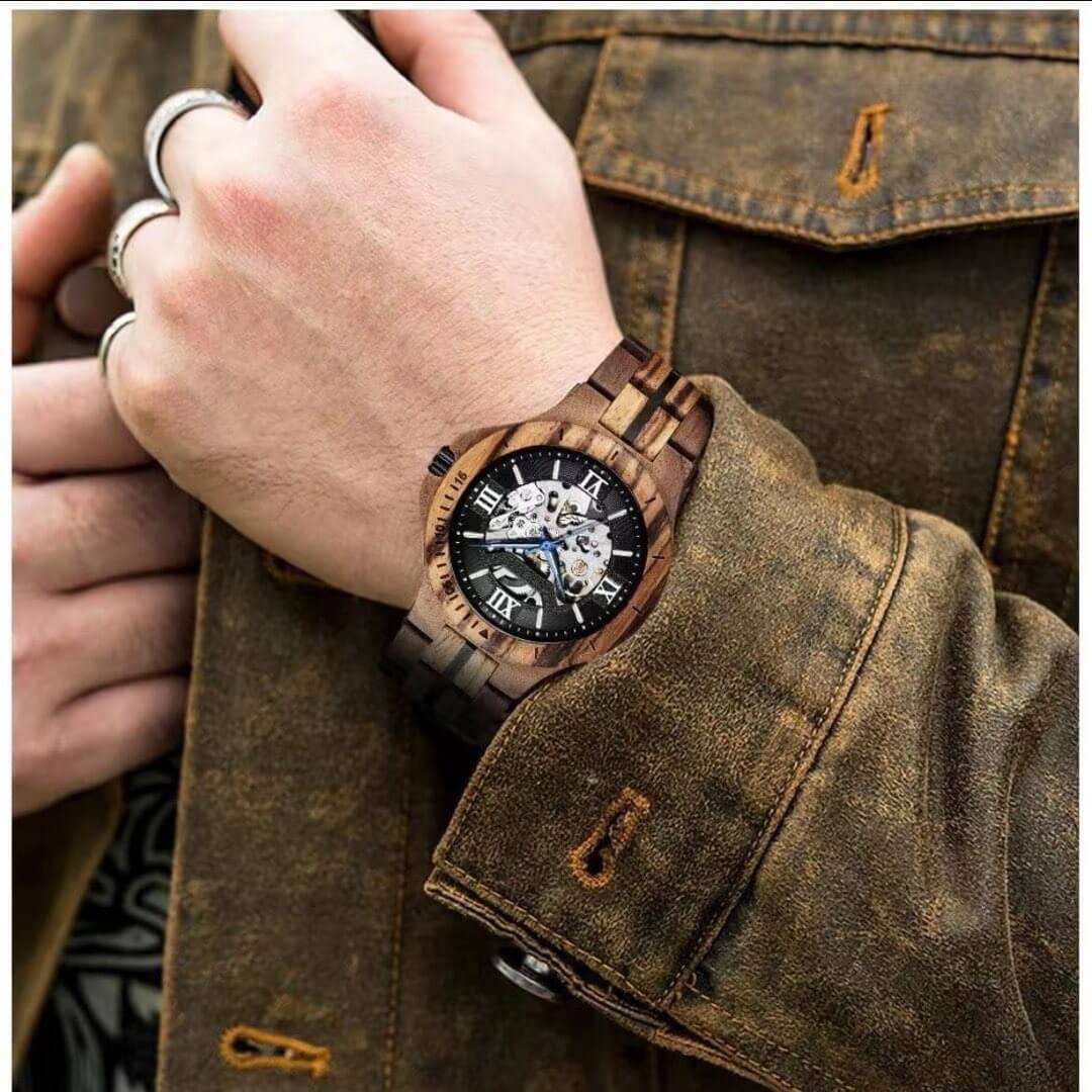 Rugged Automatic 45mm-Walnut Wood