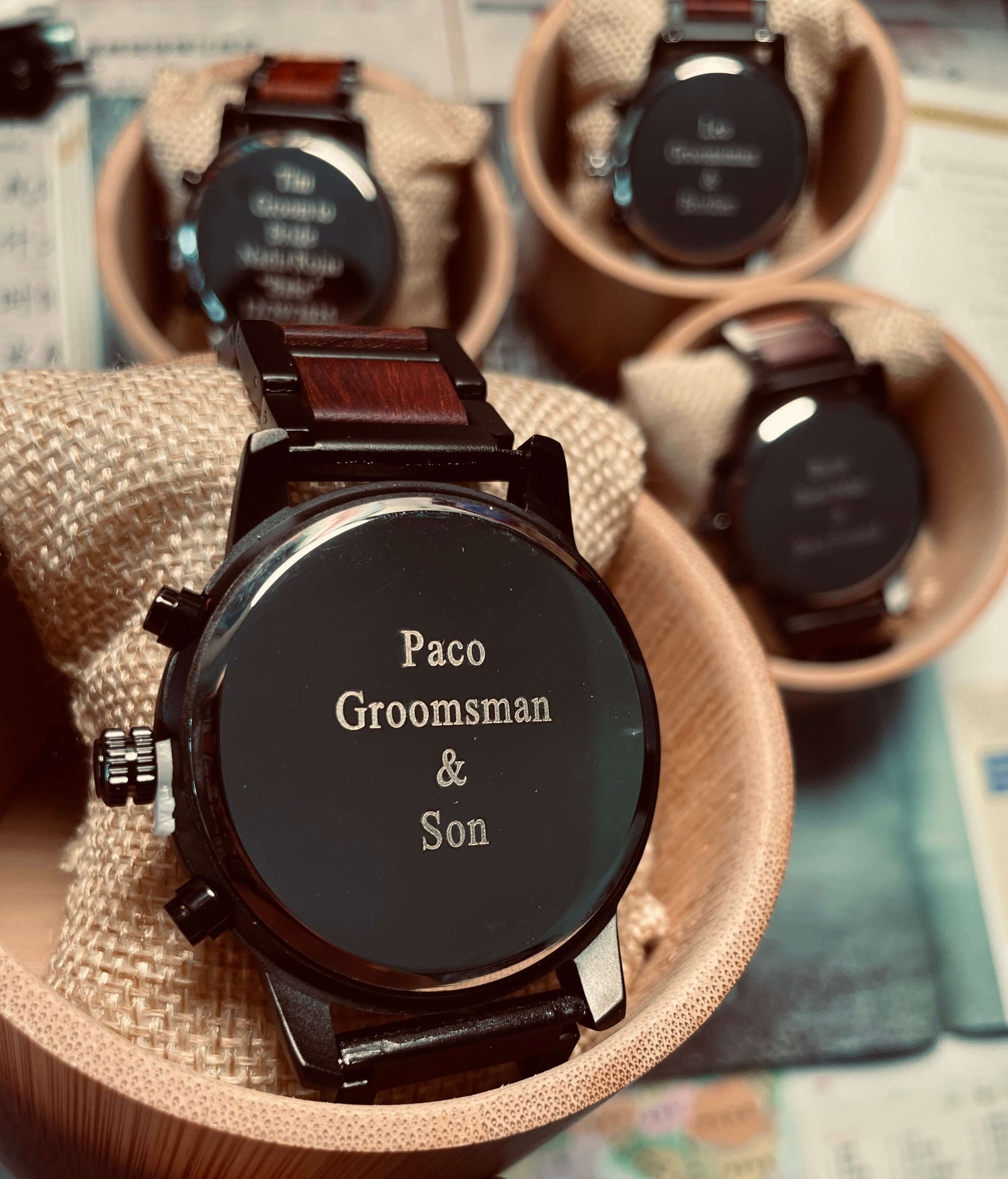 Personalized Groomsmen Gifts Wood Watches