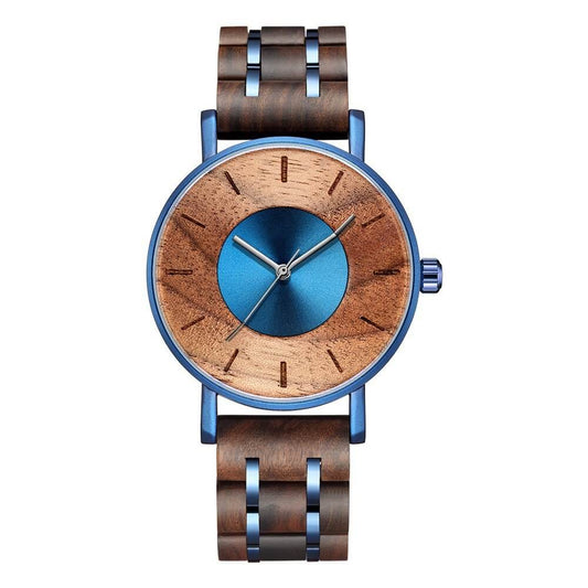 Curved Dial Walnut Blue