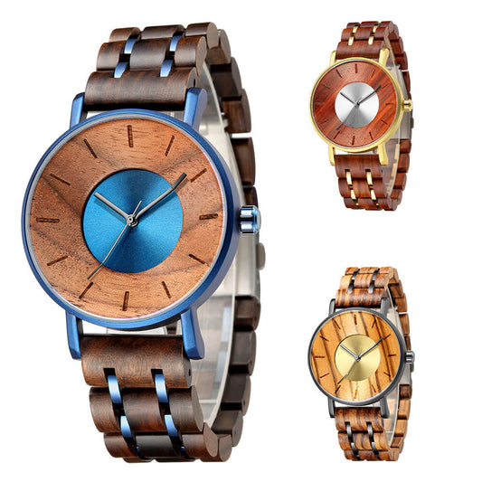 Curved Dial Zebra Wood Black