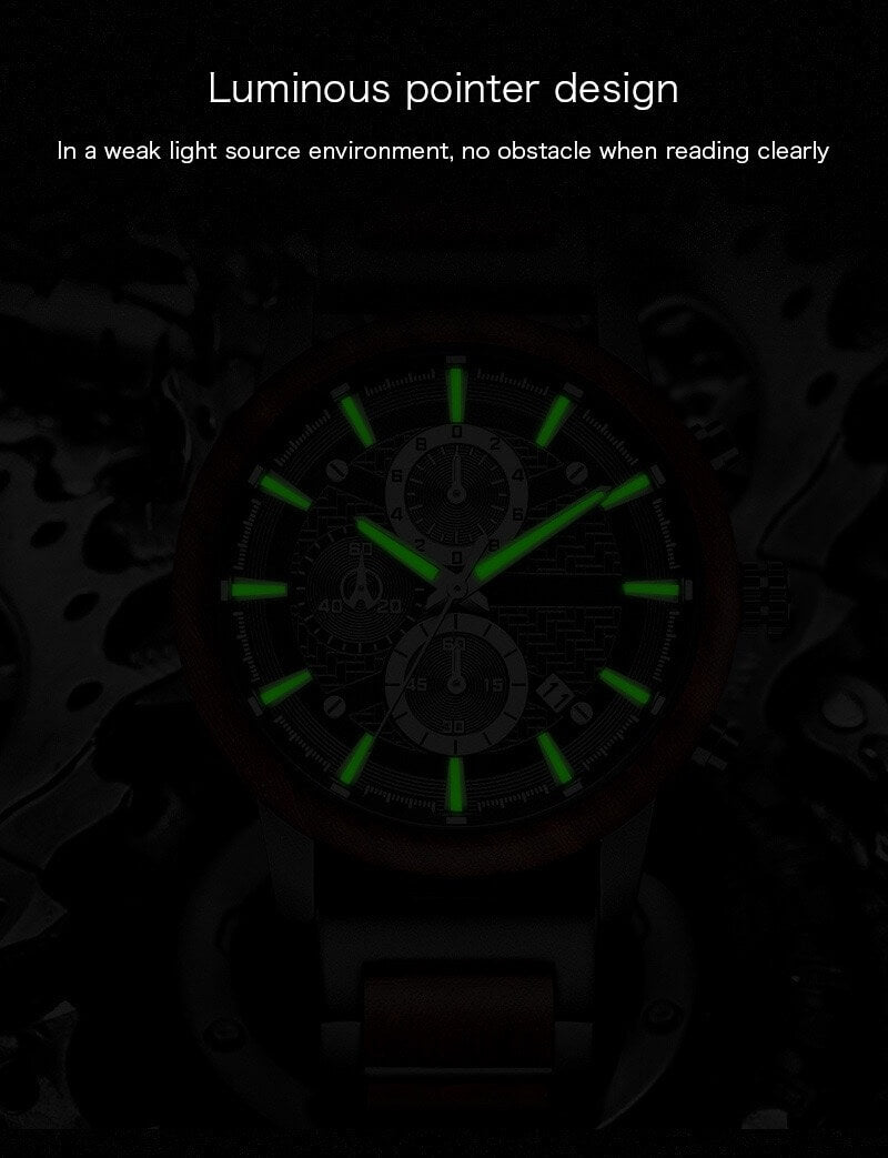 Multi-function Watch Walnut Wood