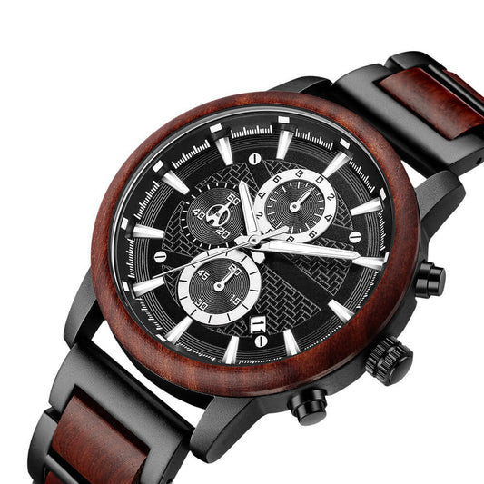 Multi-function Watch Red Sandalwood