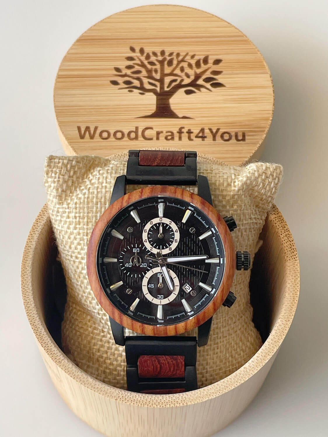 Multi-function Watch Red Sandalwood