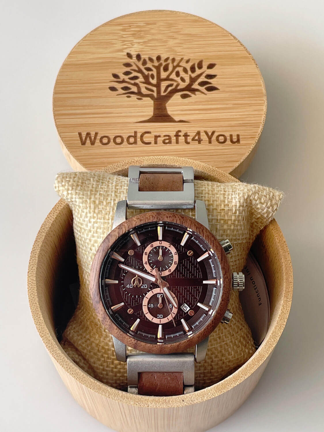 Multi-function Watch Walnut Wood