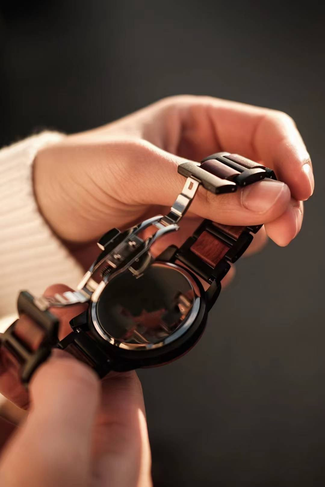 Multi-function Watch Red Sandalwood