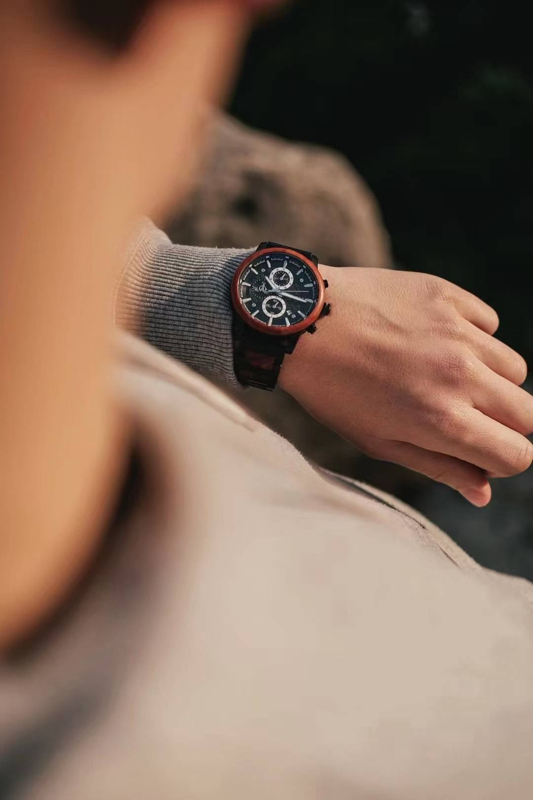 Multi-function Watch Red Sandalwood