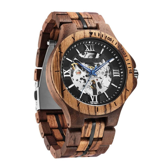 Mechanical Wooden Watch Walnut Wood
