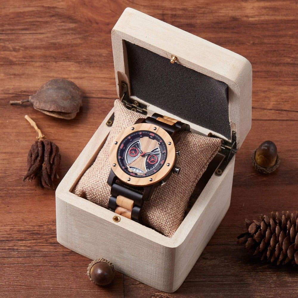 Men Wooden Watch WoodWatch Unique Personalized Gifts WoodCraft4You